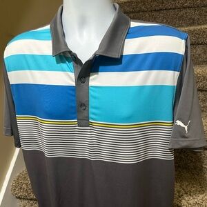 Bright men’s *PUMA Golf* lightweight wicking casual golf ⛳️ polo shirt - M